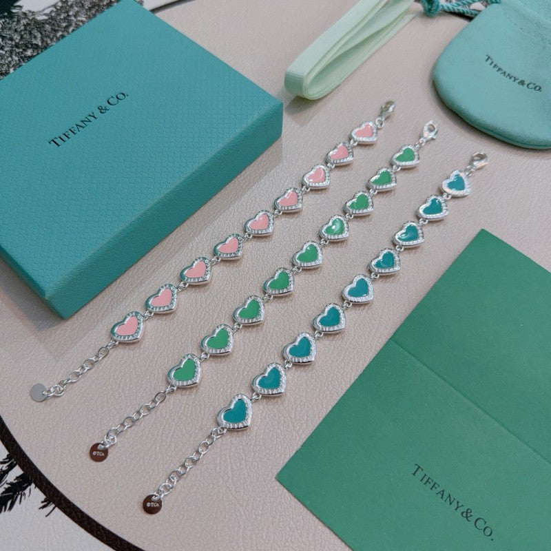 18K Return to Tiffany Green Heart Tag Bracelet